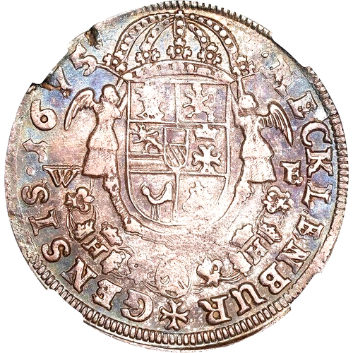 1675 WE German States Mecklenburg-Schwerin 2/3 Taler, NGC AU 53, Top Pop Germany - Picture 2 of 4