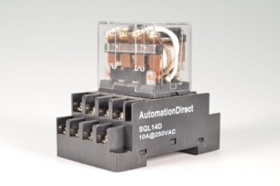 AUTOMATION DIRECT SQL14D, QL4X1-D24, Relaissockel + Relais 24VDC