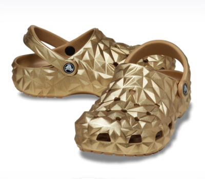 Holiday Sale] CROCS Classic Metallic Geometric Clog 'Gold