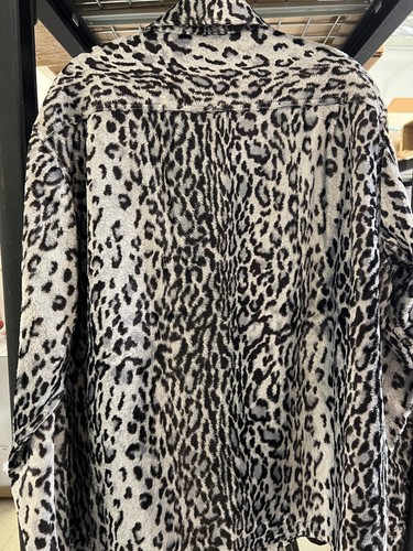 Cactus Plant Flea Market CPFM Grey Leopard Zip Trucker Jacket Size 4 XL - Picture 4 of 5