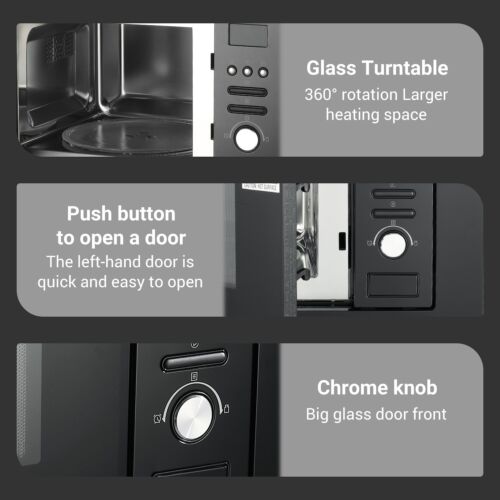 Smad 20L Built-in Microwave Oven:800W Power, Grill,LED Display Efficient Cooking - Picture 13 of 14