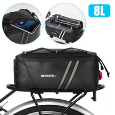 Bicycle Waterproof Rear Rack Bag Bike Cycling Storage Pouch w/Reflective Strips