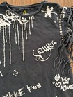 Size 10 Noizz By Mania Punk Rock Black Tee Dress Urban Graffiti — photo 3