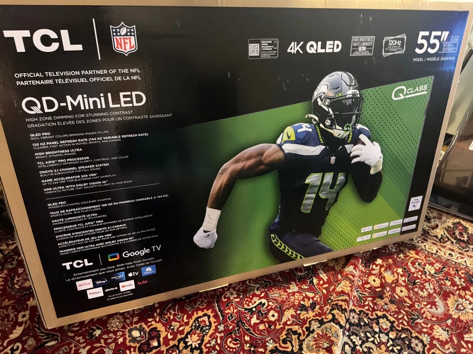 TCL TV 55-Inch Class QM7 4K UHD HDR QD Mini-Led Smart Google Television NEW - Image 2 of 4