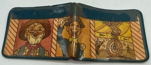 Kitschy vintage 1950s-style clowns/circus billfold wallet - retro collectible