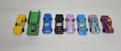 Lot Of 8 VTG Tootsie Toy Stamped Metal Cars Multiple Colors Varying Conditions