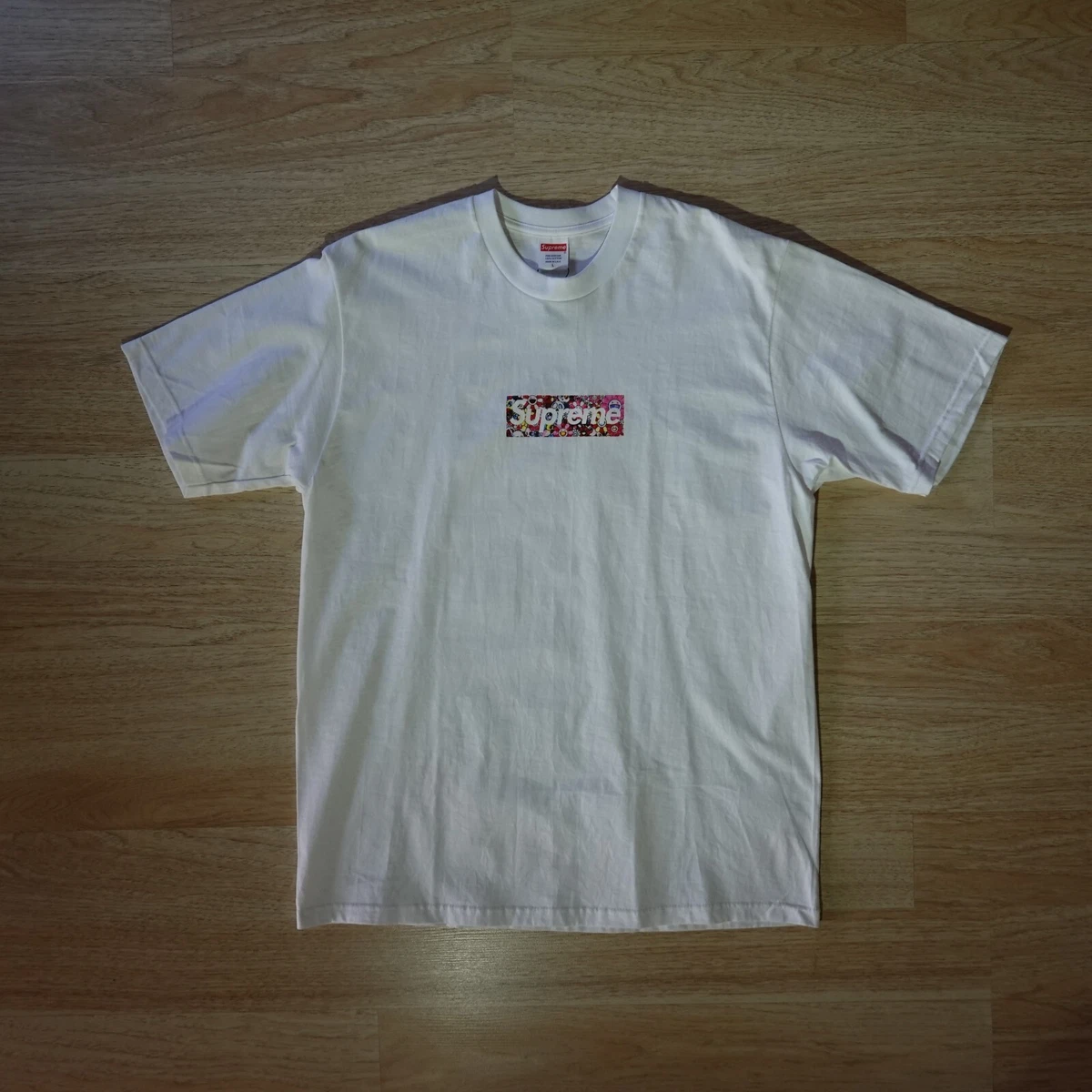 Pre-owned Takashi Murakami Supreme Spring/summer 2020 cvid-19 Relief Box  Logo Tee White