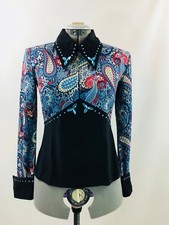 Medium Western Show Pleasure Rail Shirt Jacket Clothes Showmanship Horsemanship