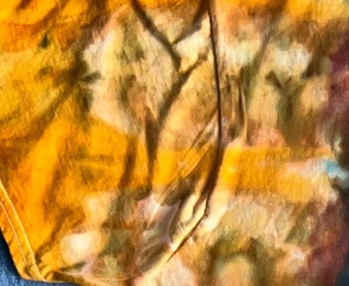 Spine Roll Ice Tie Dye T-Shirt, Unisex XL SS Crew, Blue & Gold - Picture 6 of 6