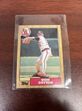 1987 Topps Box Bottom #G HOF Don Sutton California Angels Combined Shipping