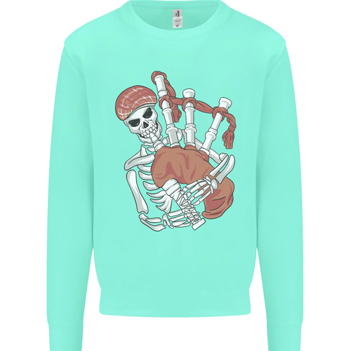 A Skeleton Playing the Bagpipes Kids Sweatshirt Jumper - Picture 28 of 97