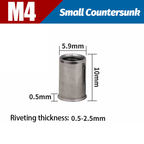 M3 M4 M5 M6 - M12 Stainless Steel Countersunk Rivnut Rivet Nuts Threaded Insert - Picture 18 of 23