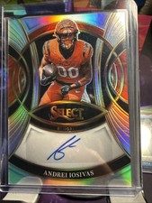 2025 Panini Select Andrei Iosivas Signatures Silver Prizm Auto #SP-AIS Bengals