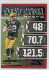 2021 Score Next Level Stats Red Aaron Rodgers #NL4 13rw