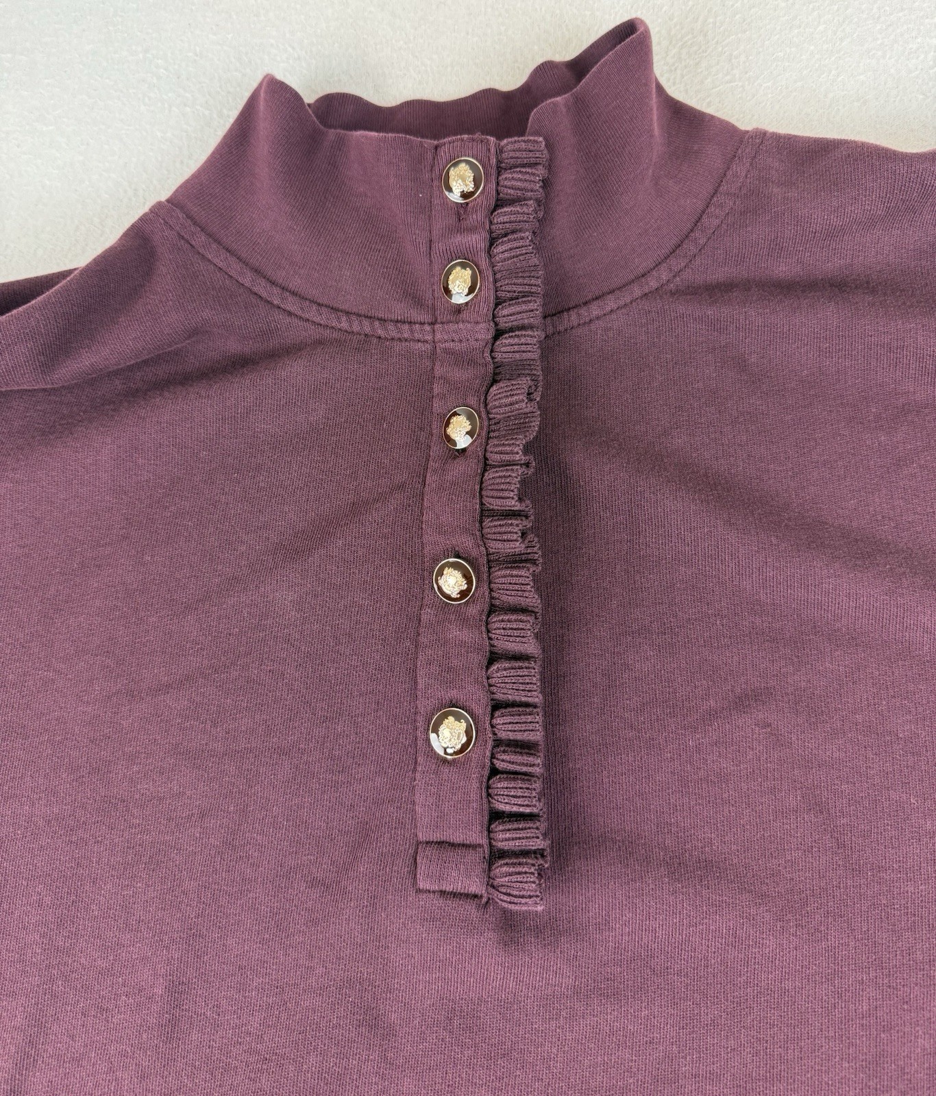 Talbots Plus Ruffle Placket Mockneck Pullover Swe… - image 6