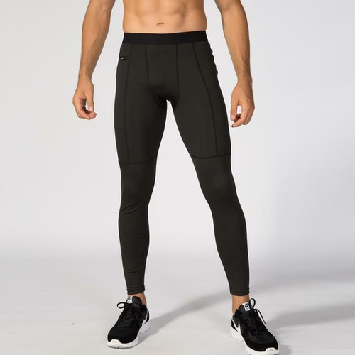 Herren Radfahren Laufen Kompression Gym Tights Sporthose mit Tasche - Bild 6 von 18