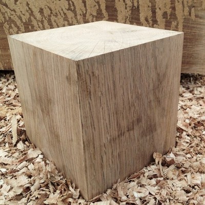 Eichenwürfel 10×10×10 cm  Luftgetrocknet Drechselholz Bastelholz Eiche