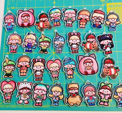 30 XL Toca Boca Kawaii Acrylic Double Side Flatback Charm Pendant Cabochon Lot