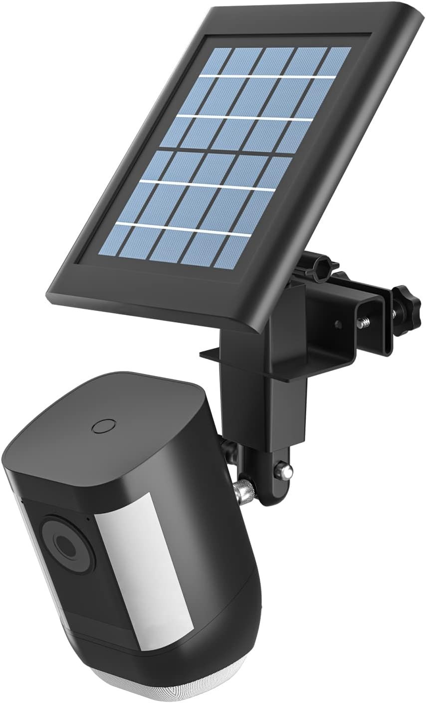 Flexible 2-in-1 Camera Gutter Mount - 360° Rotation for Stick Up & Solar Panels