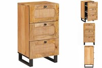 Sideboard Mit Speicher Braun 40X33,5X75 Cm Massivholz Mango