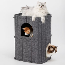 FUKUMARU Cat House, 23.62 Inch Large Cat Bed Cave Condo, 2 Story BRAND NEW