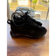 Nike Air Max 720 Triple Black Kids Sneakers AO2306-002 Sz 3Y