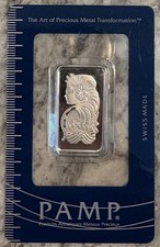 PAMP SUISSE  1/2 Troy Oz .9995 Fine Platinum bar Half Ounce Serial# 1740 2399.98 per troy oz