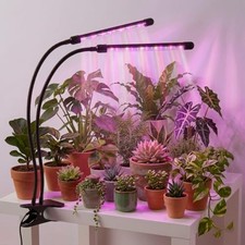 Grow Lights for Indoor Plants 2 Heads Full Spectrum, Flexible Gooseneck Clip