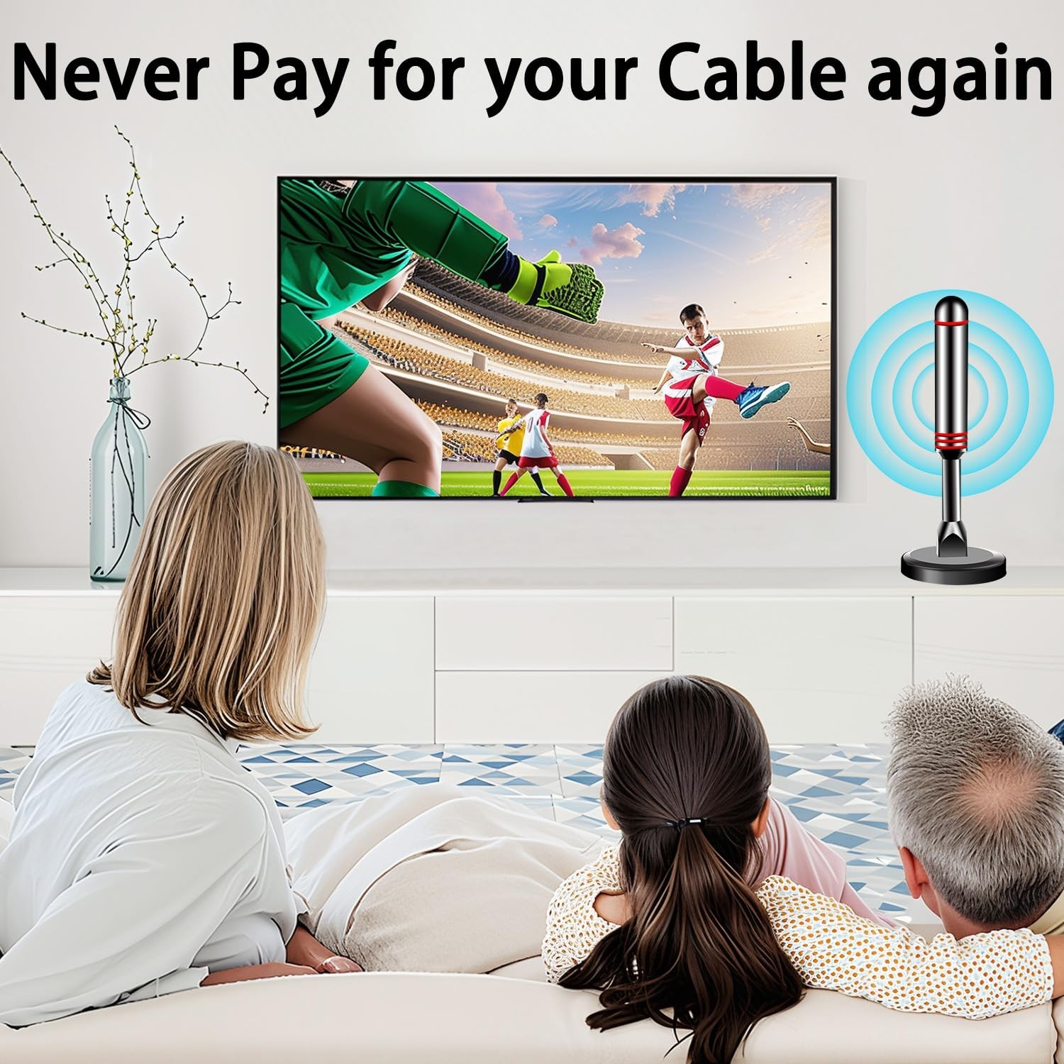 Antenna TV per Smart TV da Interno, Antenne Digitali da Interno HD con Forte Magnetico foto 5