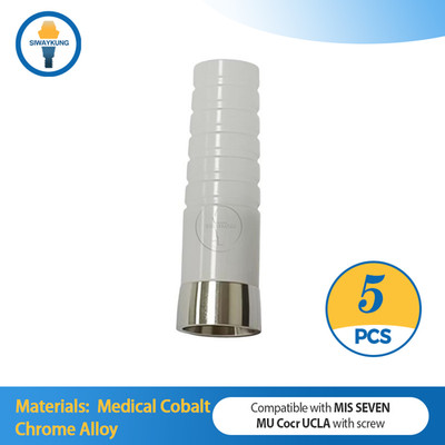 5 pcs Multi unit Cocr UCLA with Ti Screw fit to MIS Seven platform D4.8