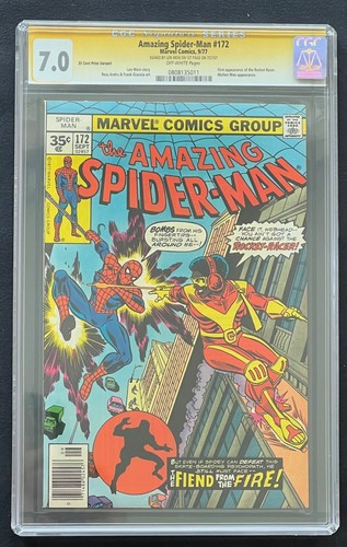 Amazing Spider-Man #172 35c Variante CGC 7.0 signiert Len Wein Marvel 1977