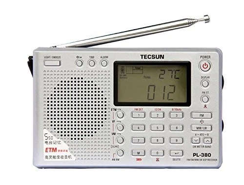 TECSUN All-Band Digital Radio PL-380 Plata [NUEVO] TI - Imagen 1 de 4
