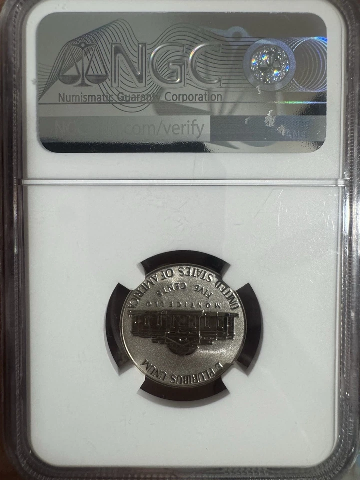 2020 W REVERSE PROOF JEFFERSON NICKEL NGC PF70 EARLY RELEASES PORTRAIT LABEL  - Image 2 of 2