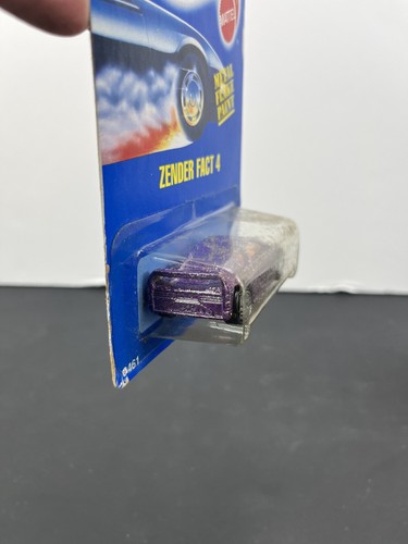 Hot Wheels 1992 Mainline Blue card Zender Fact 4 Purple Collector #177 - Picture 4 of 4