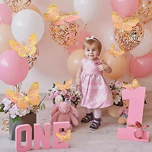 20 Piezas Mariposa Grande 3D Decoración Fiesta 2 Capas Papel Gigante Mariposa Foto 4 de 4