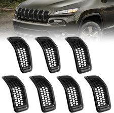 7pcs Grill Mesh Inserts Fit For Jeep Cherokee 2014-2018 Honeycomb Mesh Front Gr
