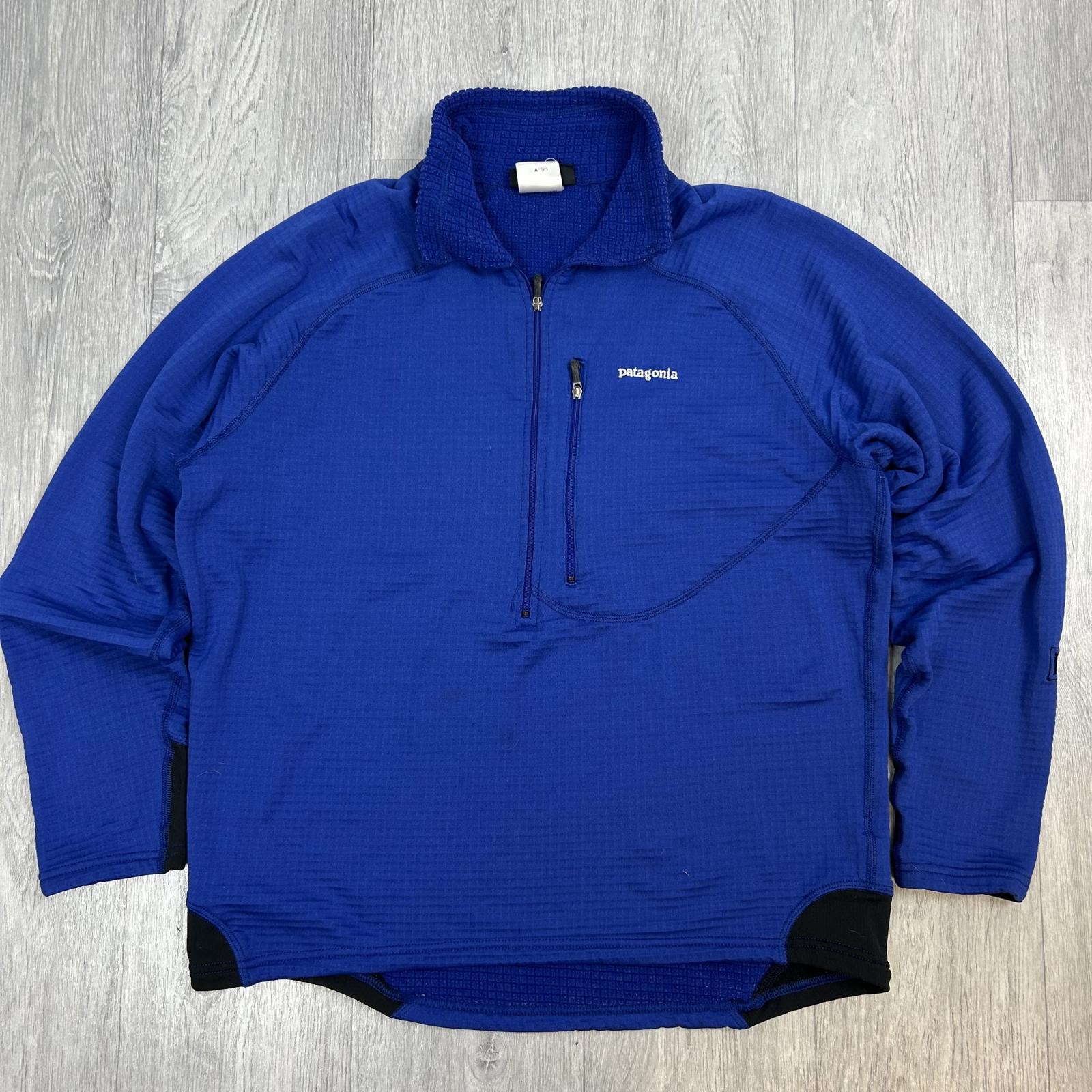 Patagonia R1 Fleece Pullover Men’s M Blue Regulator USA Made Y2K Outdoor