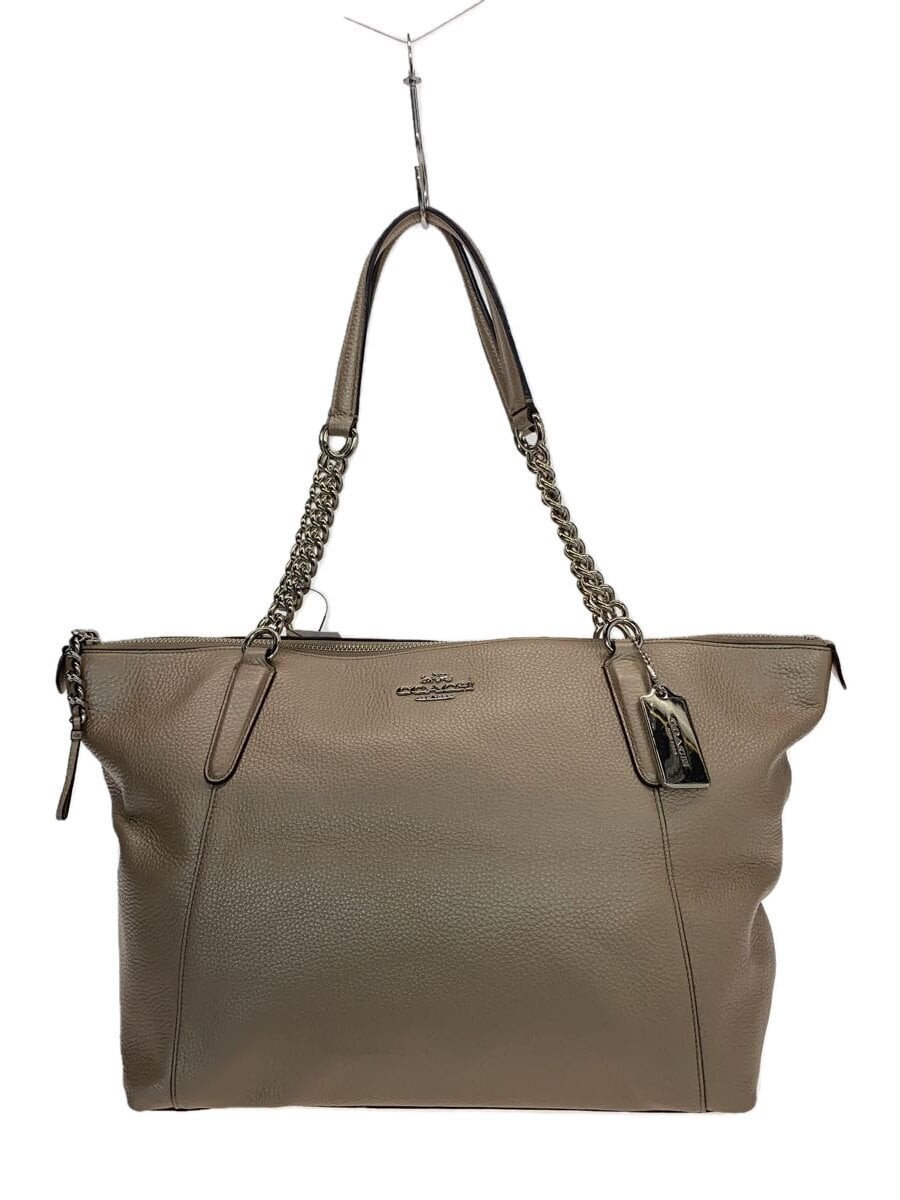 COACH Leather Tote Bag in Gold Style F35868