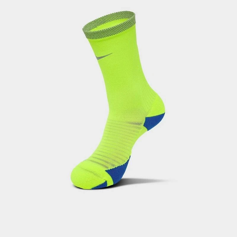 Nike Spark Running Cushioned Crew Socks Men Size 10 Volt Green  CU7200 703