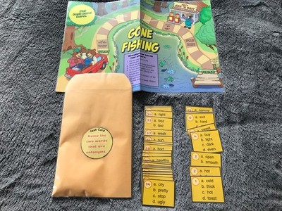 Gone Fishing! Antonyms lang arts teacher game resources 3rd grade