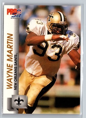 1992 Pro Set #588 Wayne Martin New Orleans Saints