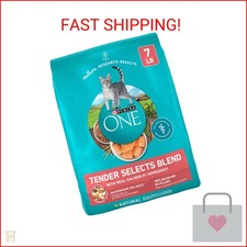 Purina ONE Natural Dry Cat Food, Tender Selects Blend With Real Salmon - 7 lb. B