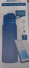 BOOST Smart 32oz Water Bottle w/ Tracker & Reminders, Stainless Steel, Purple