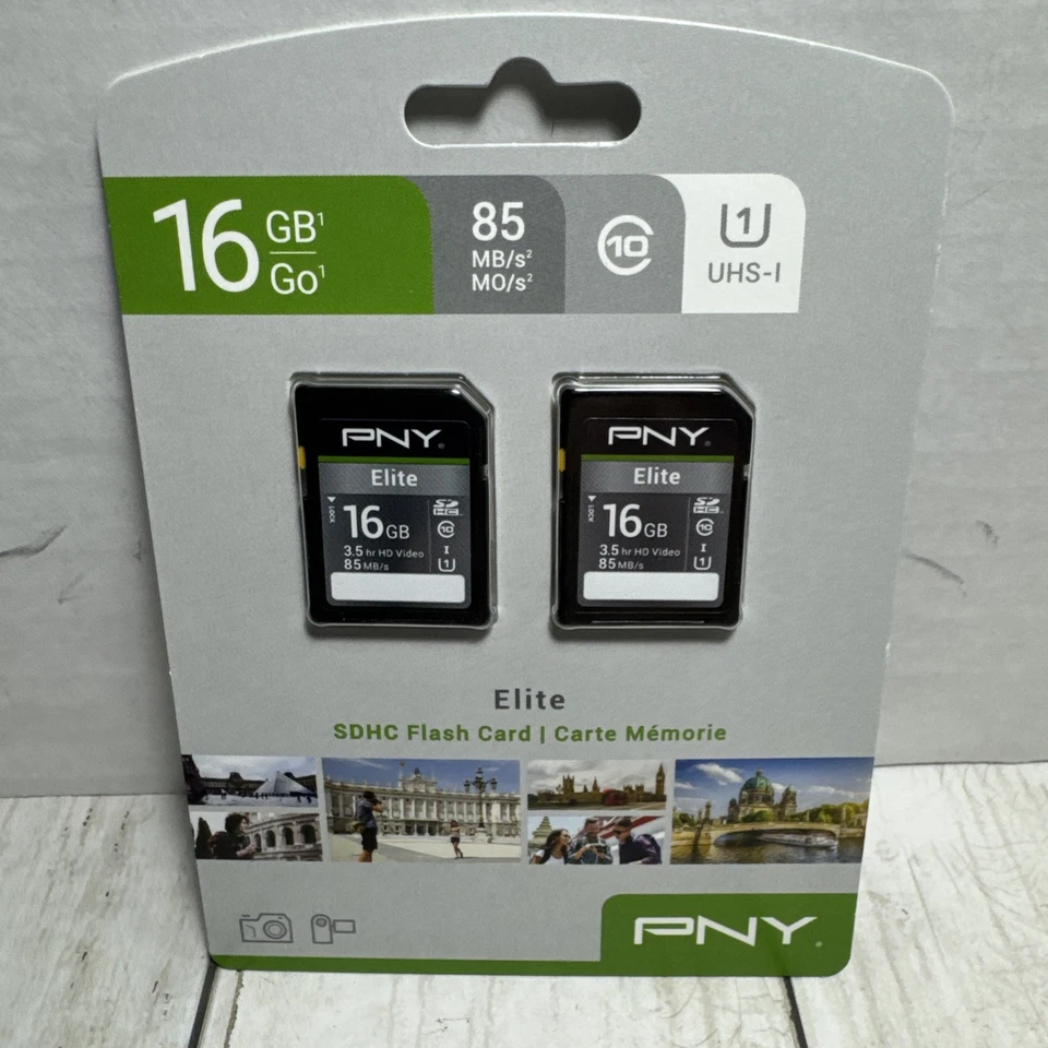 PNY 16GB SDHC Flash Card 2-pk Elite 85 MB/s - Image 2 of 4