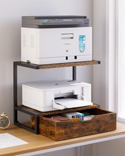IBUYKE 2 Tier Desktop Printer Stand,Printer Table with Storage Shelf,Multi-Purp