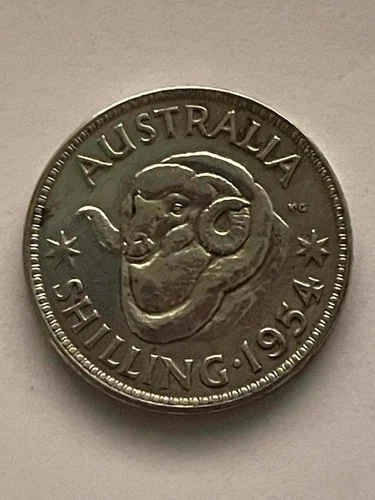 1954 Australia Shilling — photo from the most recent tracked eBay sale