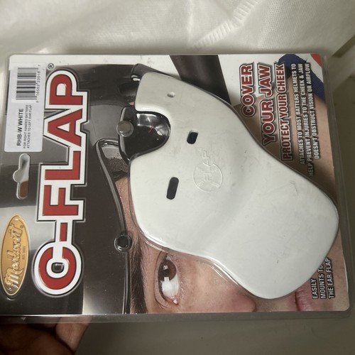 Markwort Batter's Helmet C-Flap Face Protector Baseball Softball White RHB NEW - Afbeelding 1 van 10