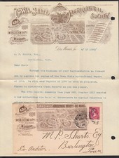 Des Moines, IA 1896 - IOWA STATE FAIR - Brown with Letterhead
