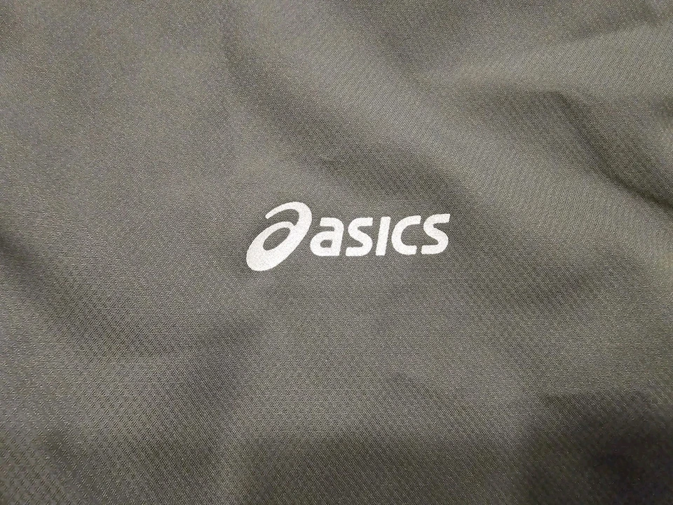 Chaqueta Atlética Asics Mujer Grande Negra Gris Ultra Corredor Cremallera Completa Bolsillo Elástico Foto 4 de 4