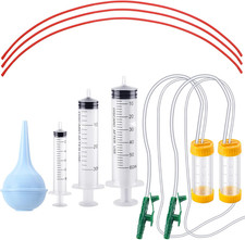 Jutom 9 Pack Puppy Kitten Feeding Tube Kit Includes 3 Pack 8 FR Red Rubber Feedi
